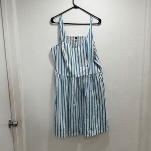 Old Navy Blue and White Striped Dress